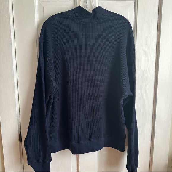 Cotton Citizen Cooper Half Zip Thermal Pullover Navy Blue NWT Size M - Picture 7 of 10